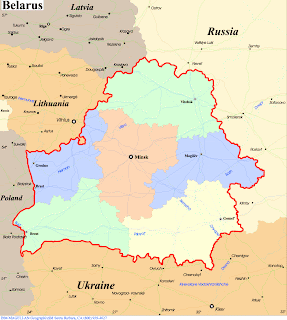 Carte du Bélarus Departement