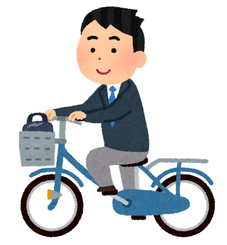 自転車通学のイラスト ブレザー 男子学生 かわいいフリー素材集 いらすとや