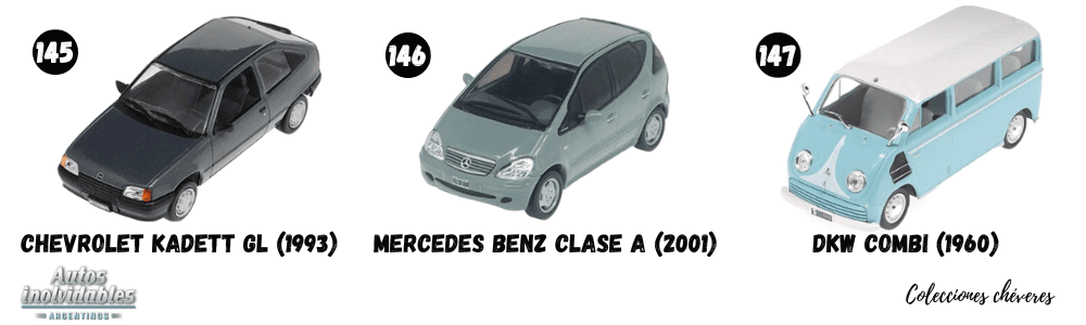 chevrolet kadett gl 1:43, chevrolet kadett gl, chevrolet kadett gl autos inolvidables argentinos, mercedes-benz clase a 1:43, mercedes-benz clase a, mercedes-benz clase a autos inolvidables argentinos, dkw combi 1:43, dkw combi, dkw combi autos inolvidables argentinos, autos inolvidables argentinos salvat