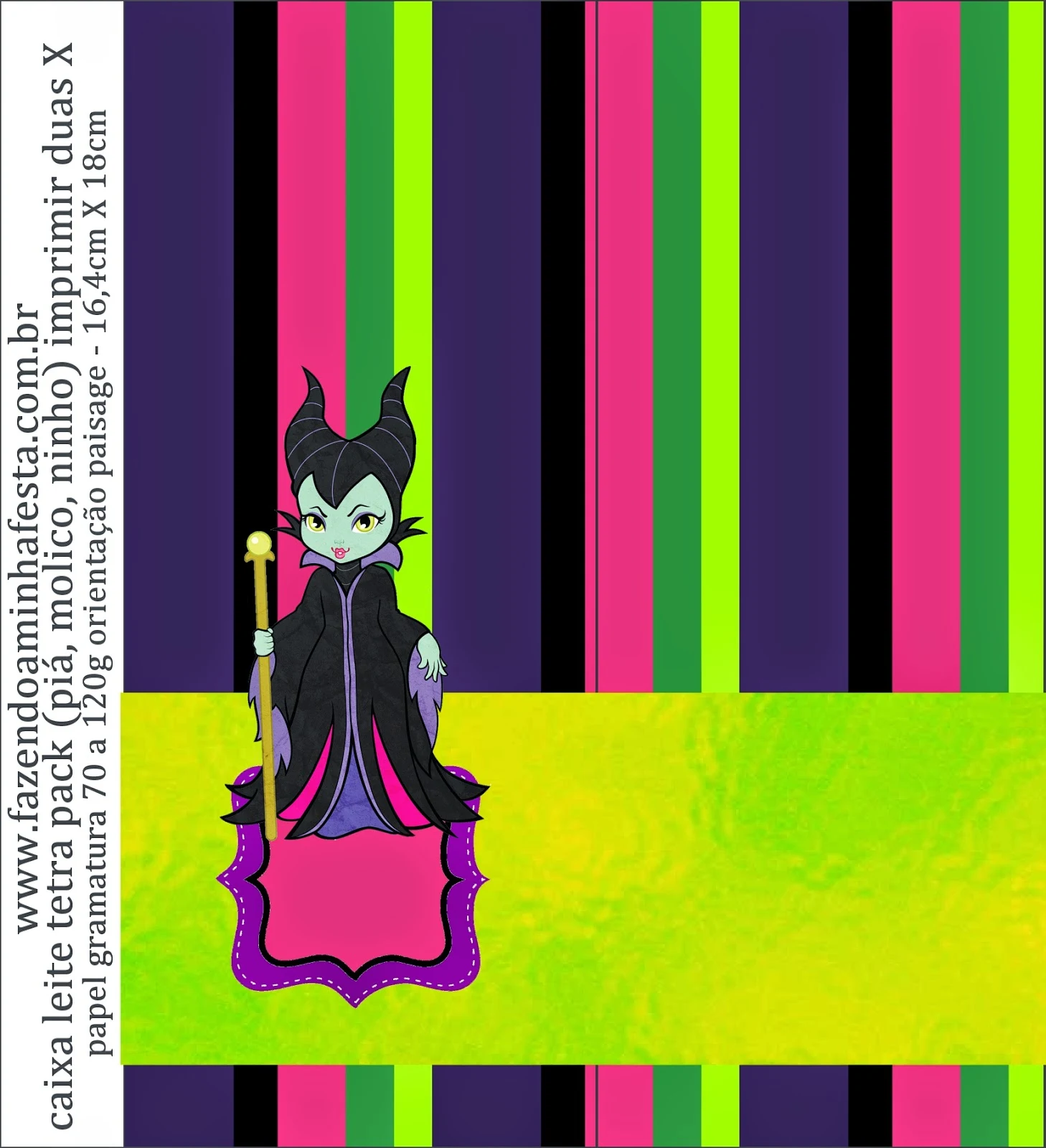 Free Printable Candy Bar Labels for Maleficent Baby.
