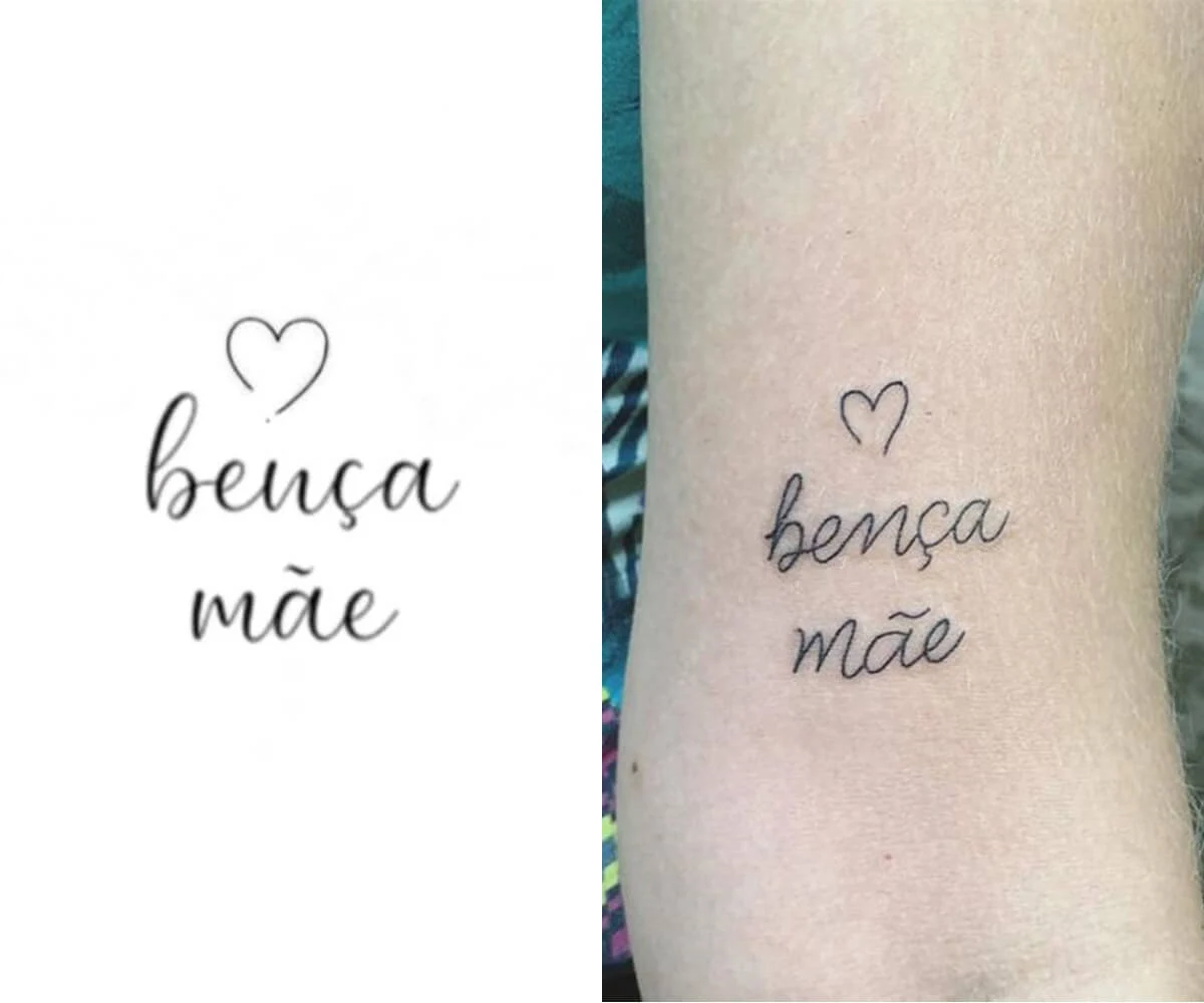 Ideias Criativas de Tatuagem Mãe e Filho Delicada