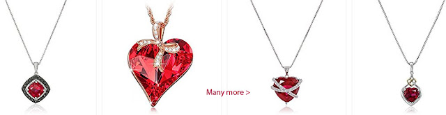 Ruby pendants necklaces and top quality with diamonds