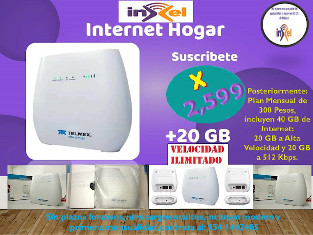  Internet Móvil y del Hogar con inXel