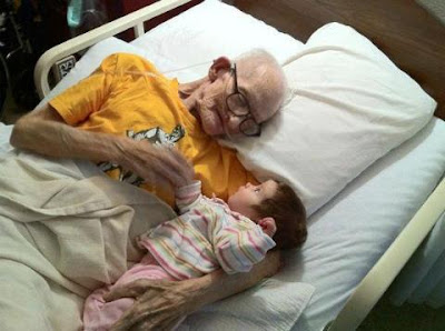 old man with baby