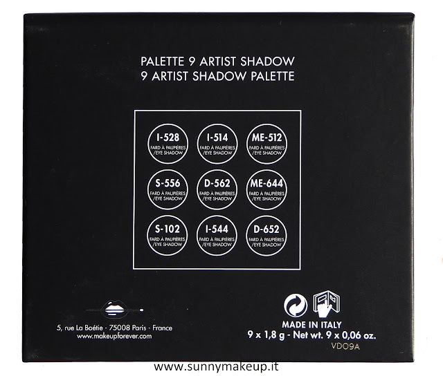 Make Up For Ever - Palette Artist Nude. Palette di ombretti Artist Shadow.