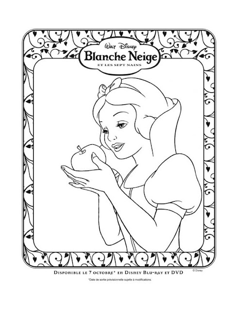 Snow White mirror coloring page 4