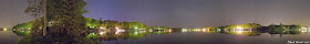 panorama lake water night stars exposure water