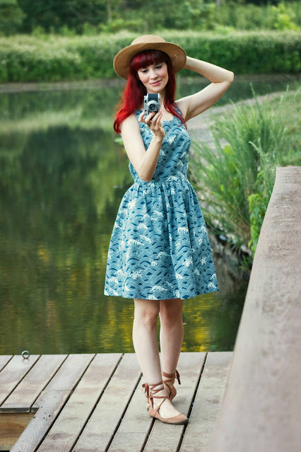 Optimistic Effect Sleeveless Dress ModCloth Ocean Waves Dress