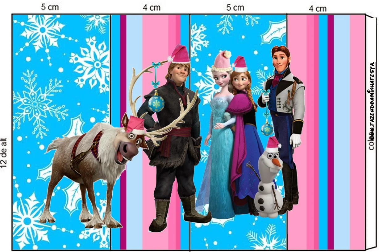 Etiquetas de Frozen para Navidad para imprimir gratis.