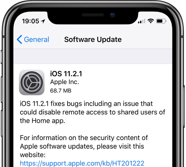 Apple iOS 11.2.1 Features Changelog