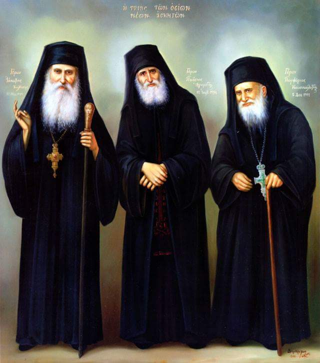 Αποτέλεσμα εικόνας για Πορφύριο, τον Γερο-Παϊσιο, τον παπα-Ιάκωβο