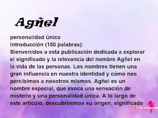 significado del nombre Agñel