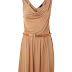 Your daily dose of pretty: Camel Cowl Neck Belted Dress by Miss Selfridge