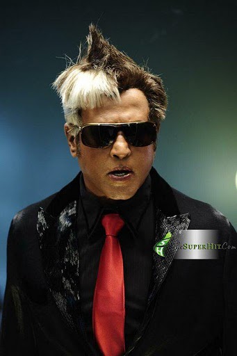 Superstar Rajnikanth Hairstyle Pics in Endhiran The Robot Tamil Movie