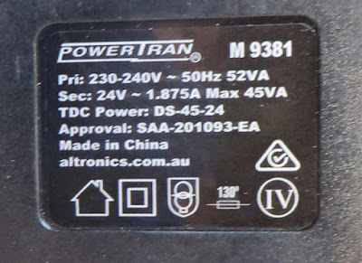 PowerTran 24 V AC Transformer Plate. Altronics M 9381