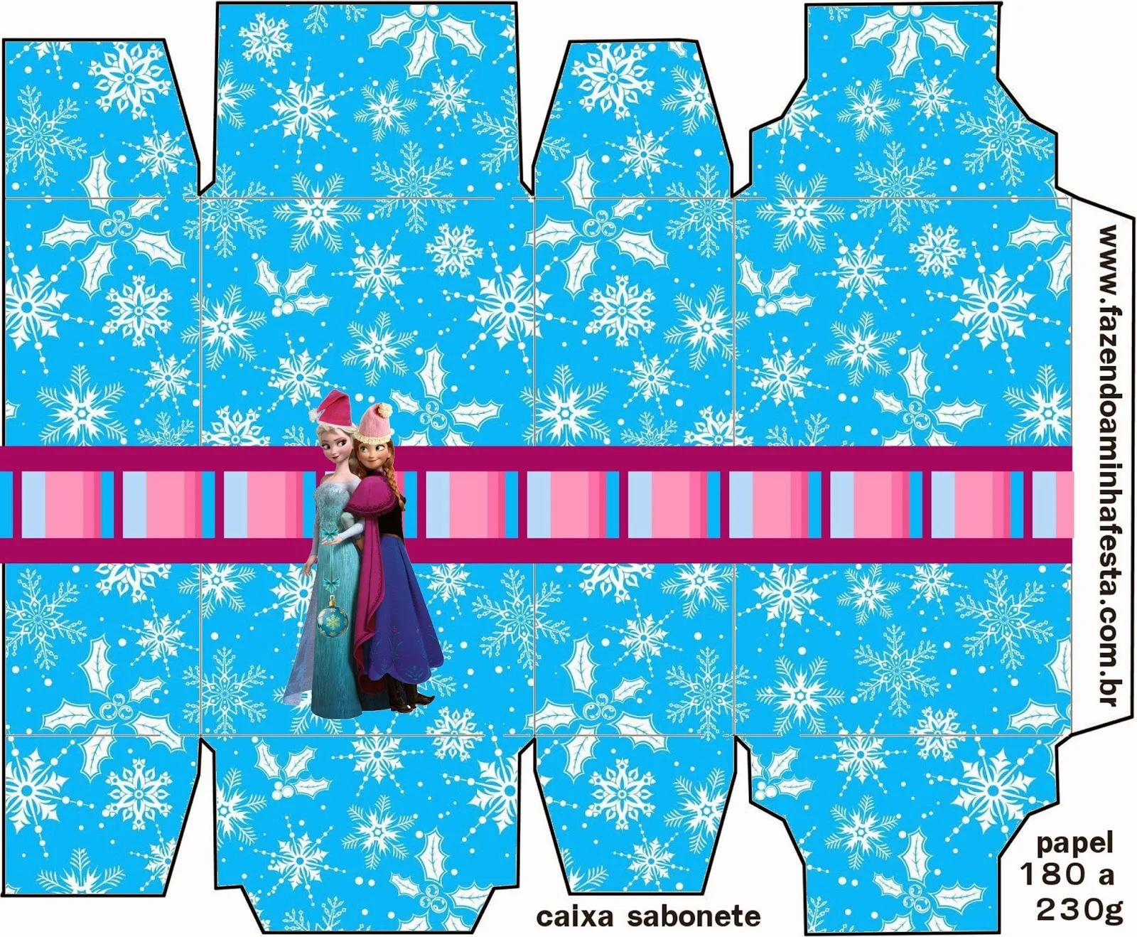 Frozen in Christmas Free Printable Box.