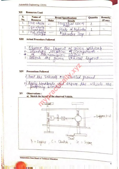 22656 Automobile Engineering Solved Lab Manual Answers | Msbte Lab Manuals Download |