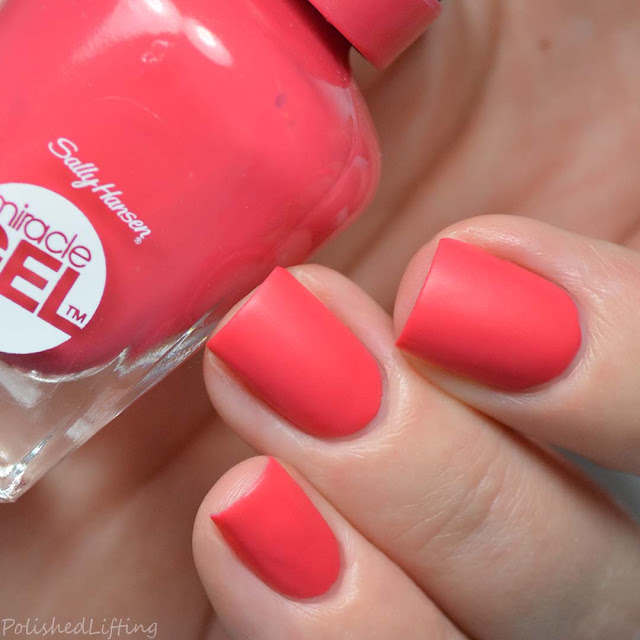 coral pink matte nail polish