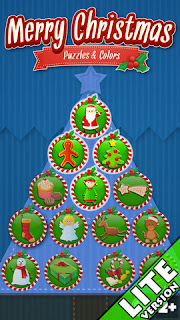 Christmas - Coloring Puzzles Games for Kids