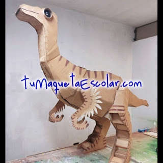 Tu Maqueta Escolar - Lima Peru: Dinosaurio Cartón Reciclado