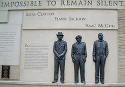 A public memorial in Duluth Minn. commemorating the 1920 lynching of three men