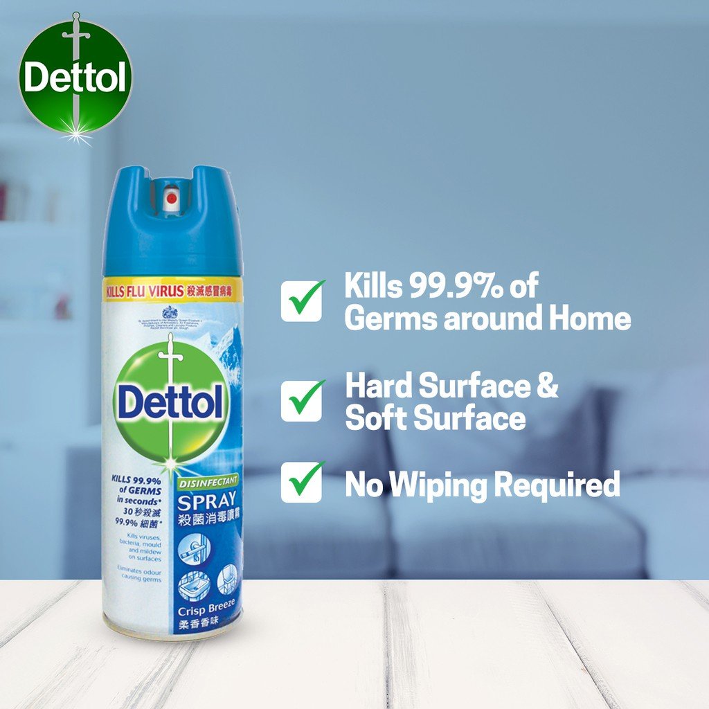 dettol disinfectant spray murah mudah berkesan