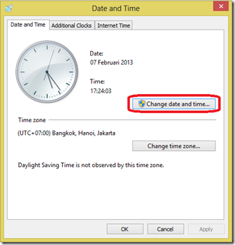 Change date and time 2