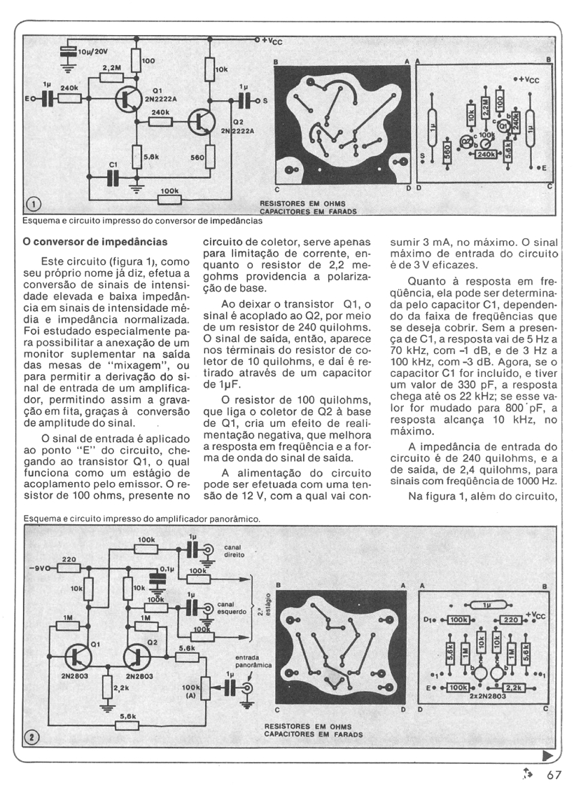 NOVA ELETRÔNICA n.24 n.31 n.33  1979 MUDULOS DE ÁUDIO UTEIS