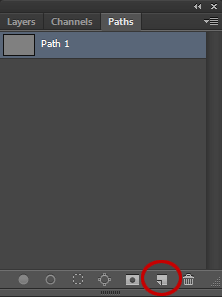 Create a new Path by clicking the Create new path icon.