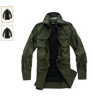 Men's Military Style High Collar Casual Jacket