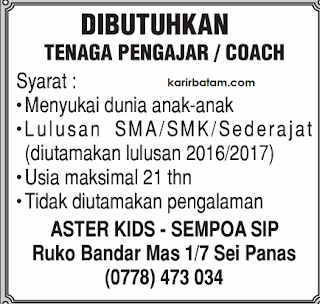 Lowongan Kerja Aster Kids - Sempoa SIP