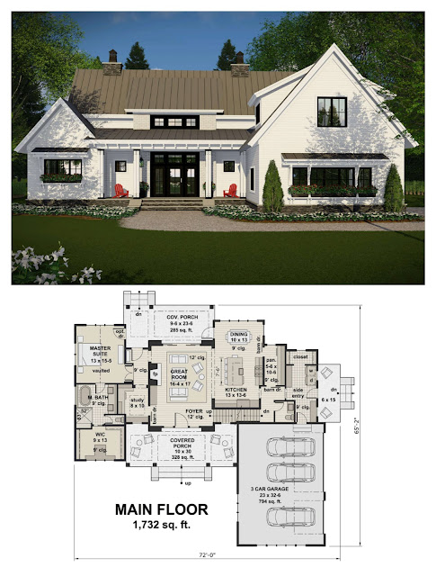 one story house plans with vaulted ceilings