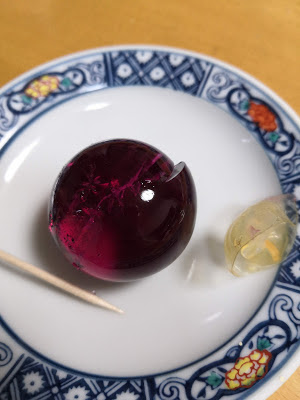 Jelly of grape on the plate