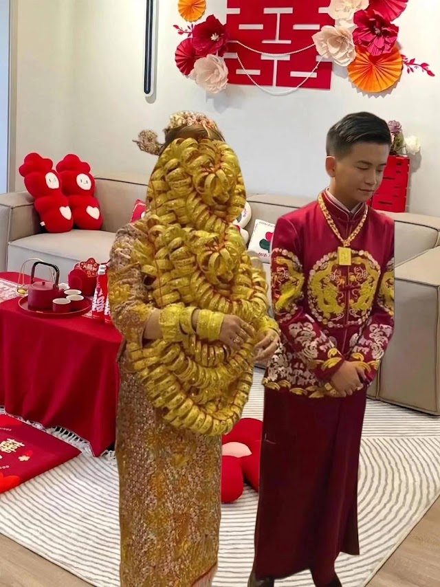 The Bride's Face Was Covered With A Gold Bracelet And Netizens Were Shocked