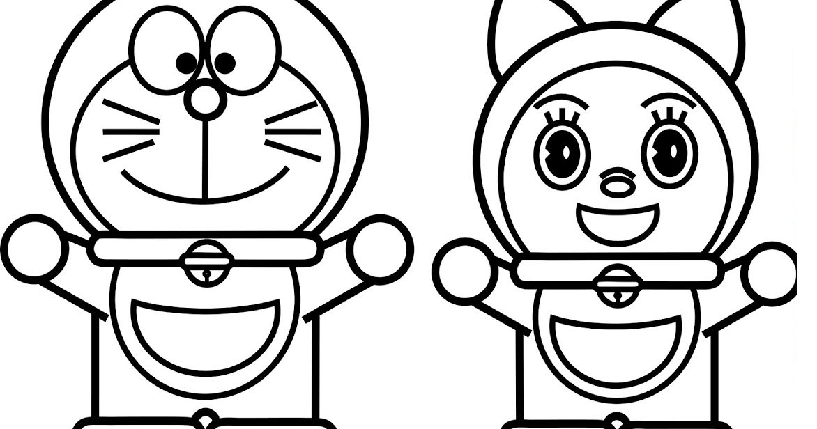 Kumpulan Sketsa  Gambar  Mewarnai Doraemon  Sketsabaru
