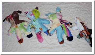 Patched Fleece Plush Animals Patched Fleece Plush Animals