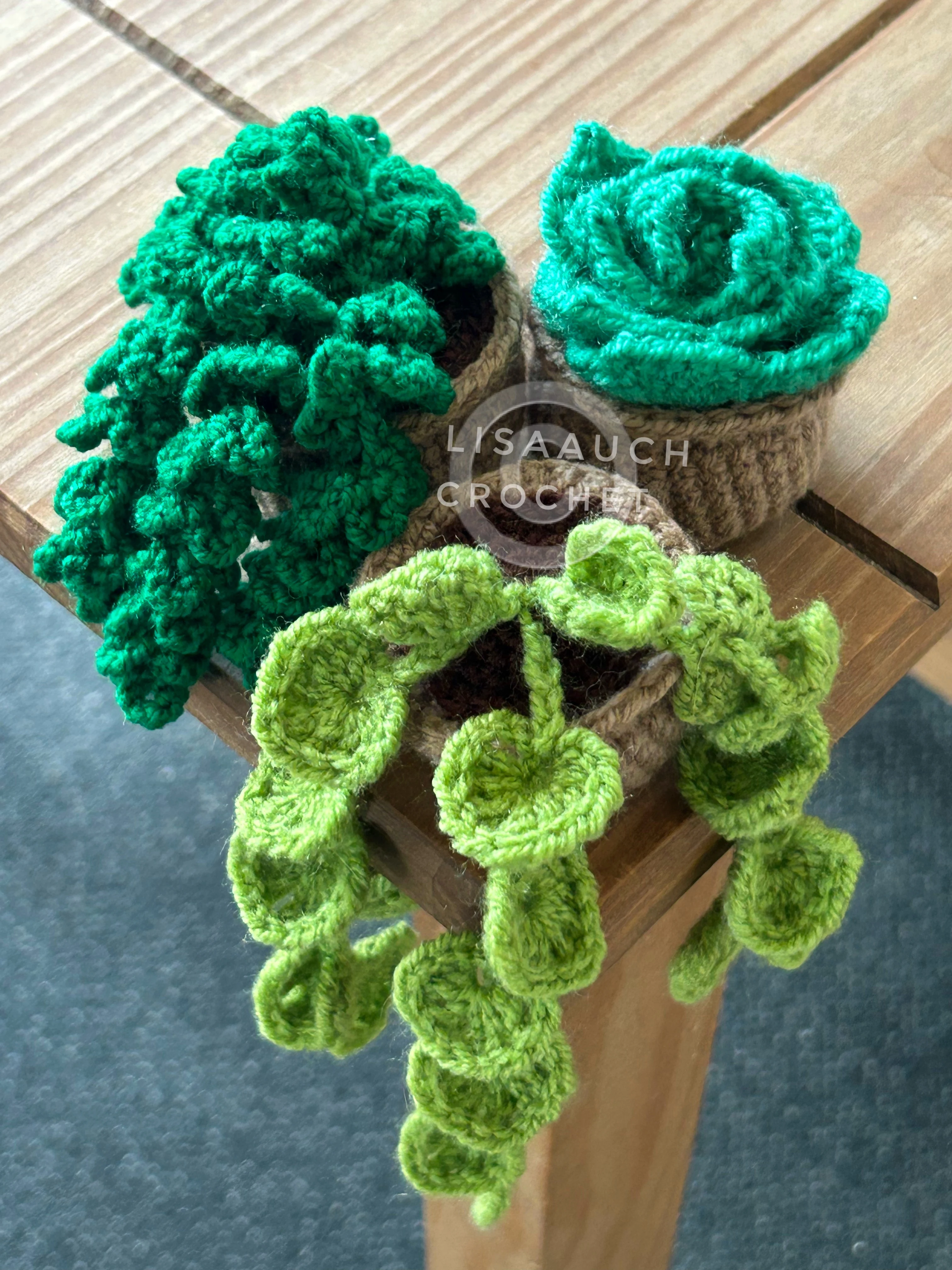 crochet succulent, hanging plants crochet patterns free