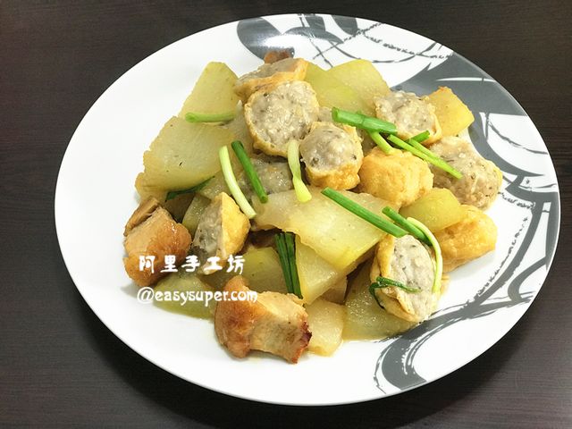 冬瓜炆鯪魚肉釀豆腐卜