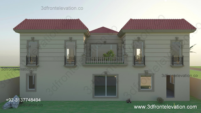 1 Kanal Spanish House Design PLan DHA