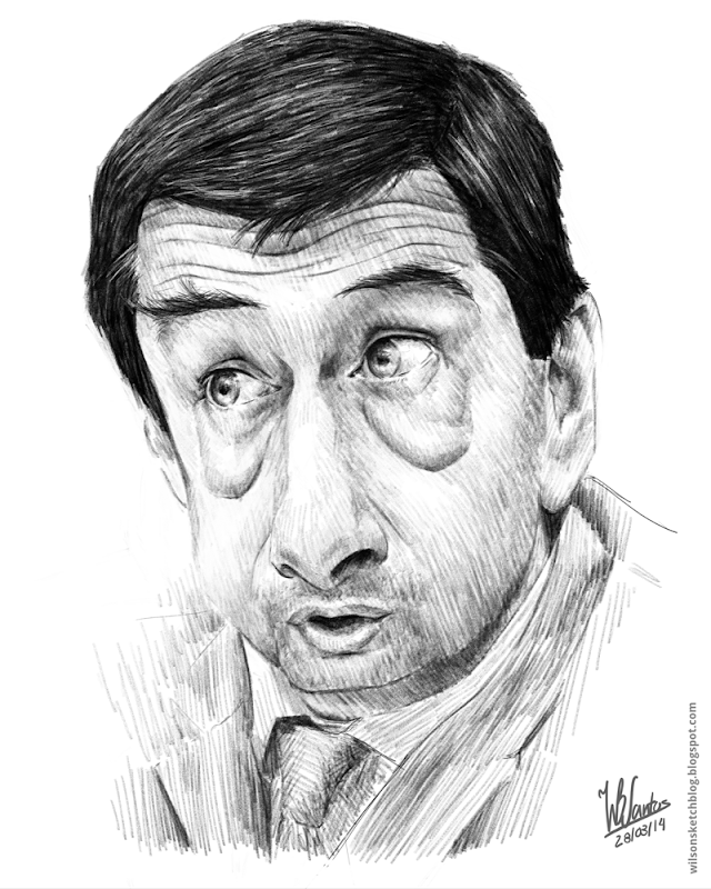 Sketch caricature of Vitor Gaspar, using Krita.