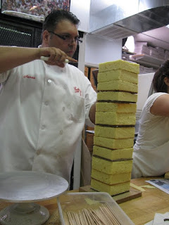 Cake Boss Fireworks Falling Fondant and Fathers Frank Amato cake tower skyscraper screencaps screengrabs capture images photos pictures