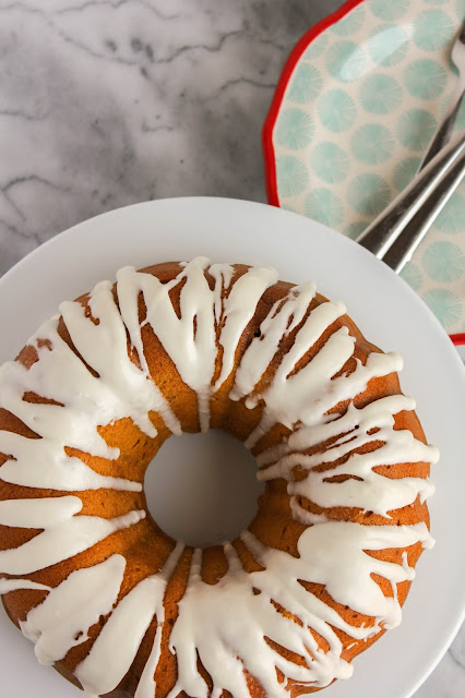 Pumpkin Pound Cake with Buttermilk Glaze | The Chef Next Door 