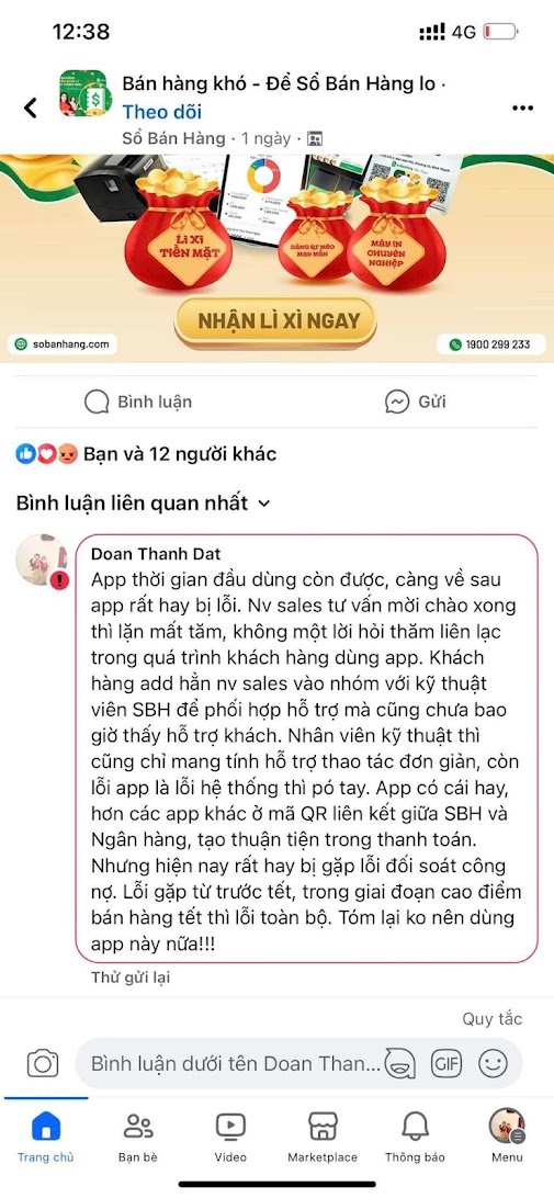 Review Sổ Bán Hàng
