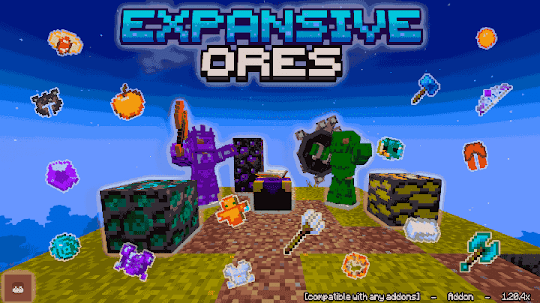 Expansive Ores Addon V1.9 || Compatible with any Addon! || Realms!!! || 1.20.4x - 1.20.5x
