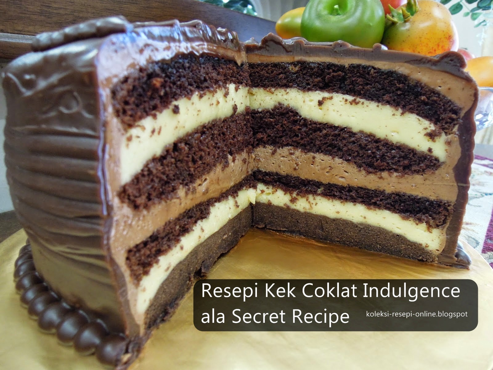 Resepi Kek Coklat Indulgence ala Secret Recipe  Koleksi 