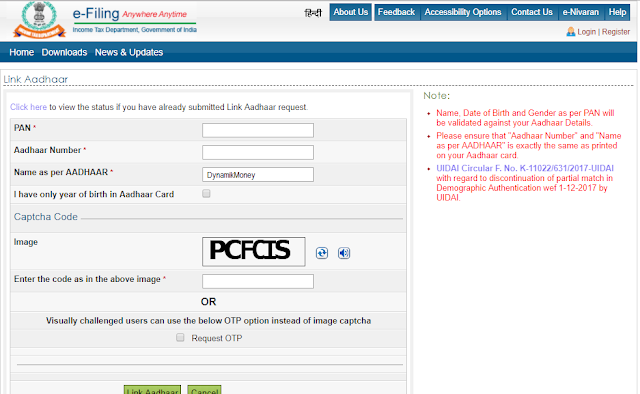 link aadhaar card to pan card easily without mistake first time