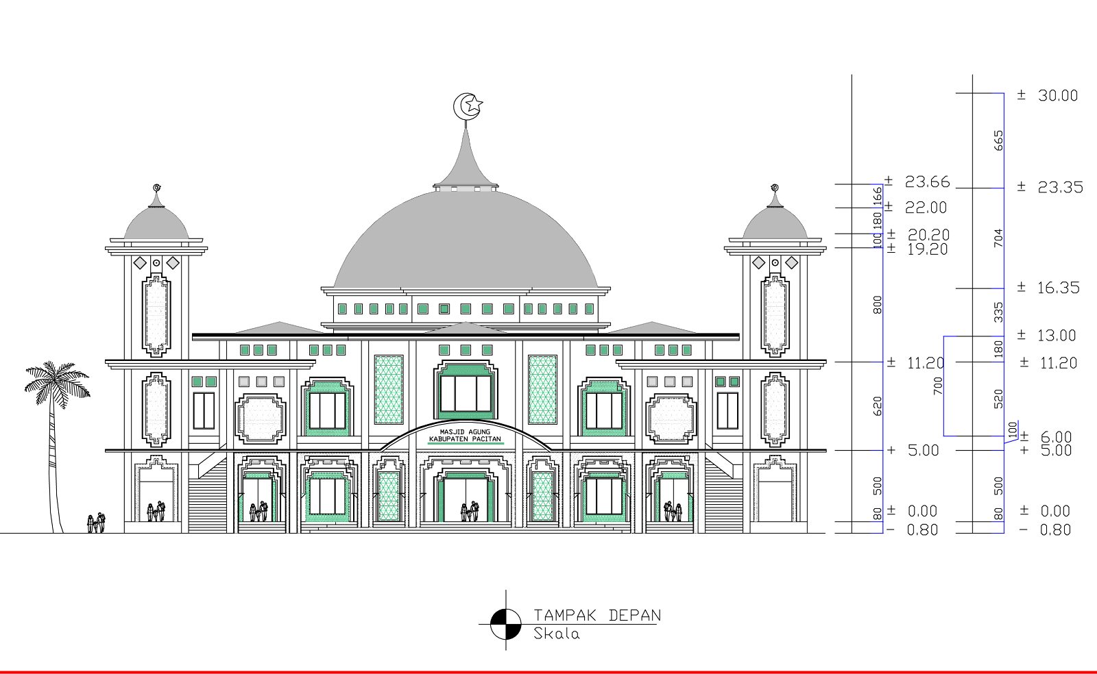Masjid 2d Drawing