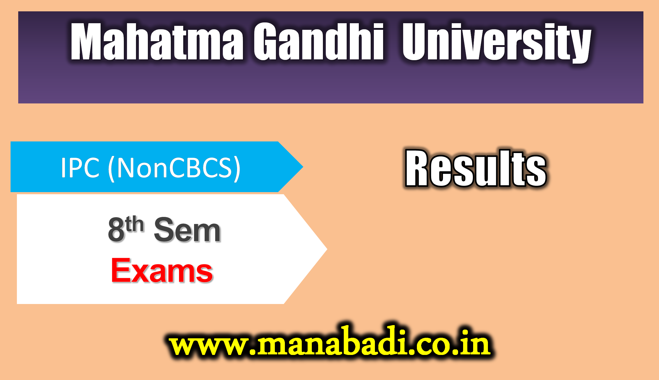 Mahatma Gandhi University IPC 8th (NonCBCS) Sem Backlog Sep-2023  Results