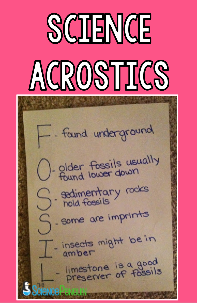 Science Vocabulary Strategy Acrostic