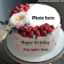 Happy Birthday Strawberry Cake With Name And Photo Edit